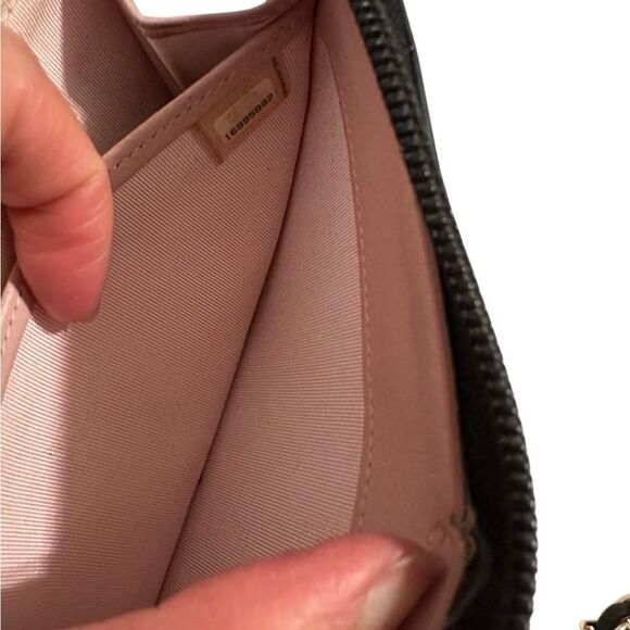 CHANEL Black Quilted Wallet with Gold Accent - Picture 12 of 14